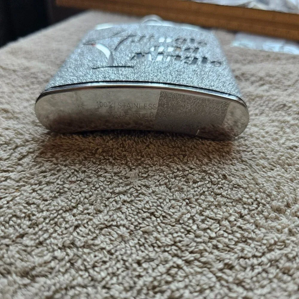 Silver tone flask